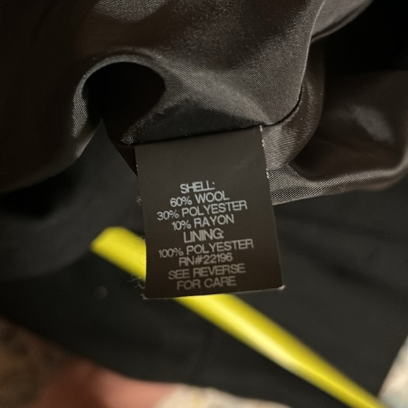 Miss 60 Wool Blend Military Style Dress Coat in Black (size M) - Picture 5 of 5